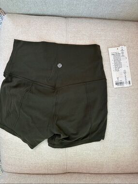 Lululemon Align 4” Shorts in Dark Olive